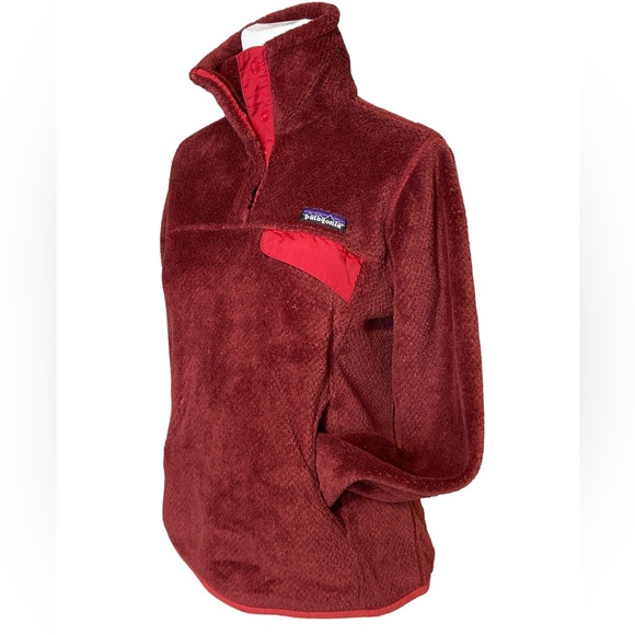 Patagonia Re-Tool Snap-T Fleece, Maroon Women’s XS EUC - Picture 8 of 9